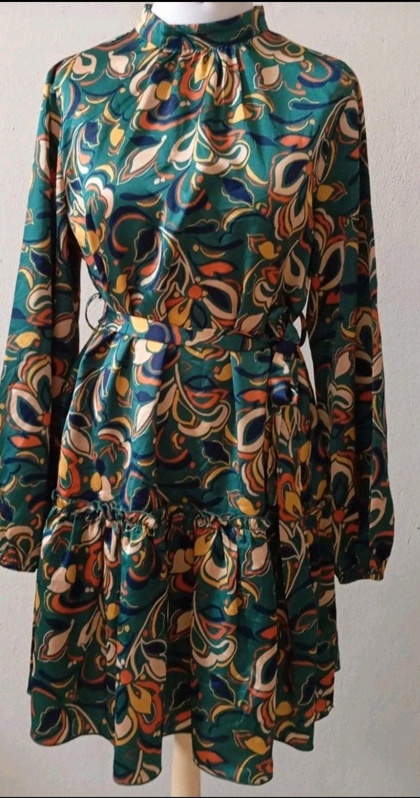 Shein jurk met print, maat 44, Kleding | Dames, Meerkleurig, Maat 42/44 (L), Ophalen of Verzenden, Gedragen