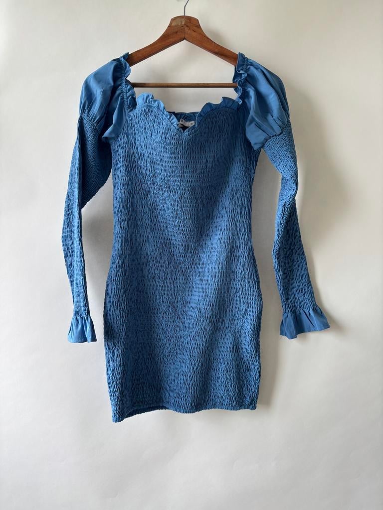 Blauwe jurk van NA-KD, Maat 38/40 (M), Blauw, Ophalen of Verzenden, Zo goed als nieuw
