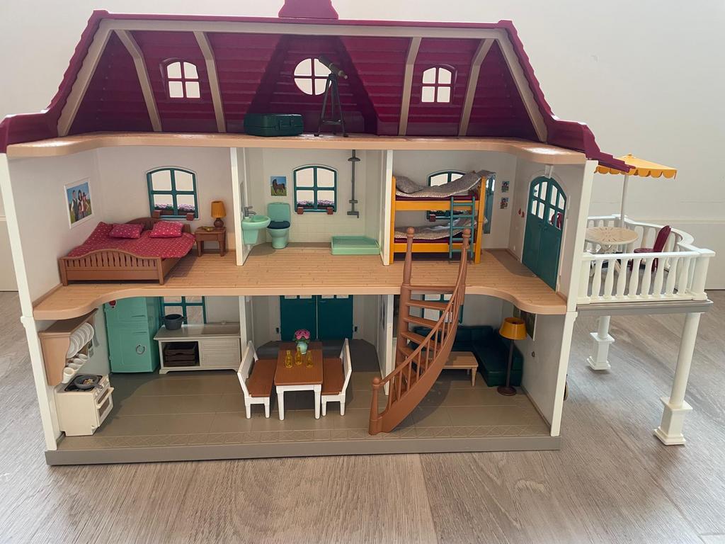 Schleich woonhuis incl accessoires, Verzamelen, Speelgoed, Ophalen of Verzenden, Gebruikt