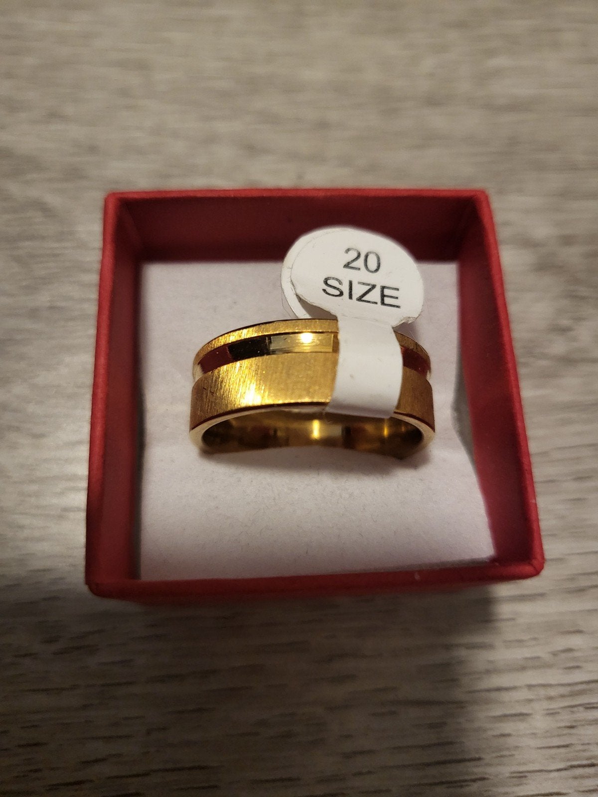 Nieuwe Gouden Ring Maat 20, 19 tot 20, Nieuw, Ophalen of Verzenden, Dame of Heer