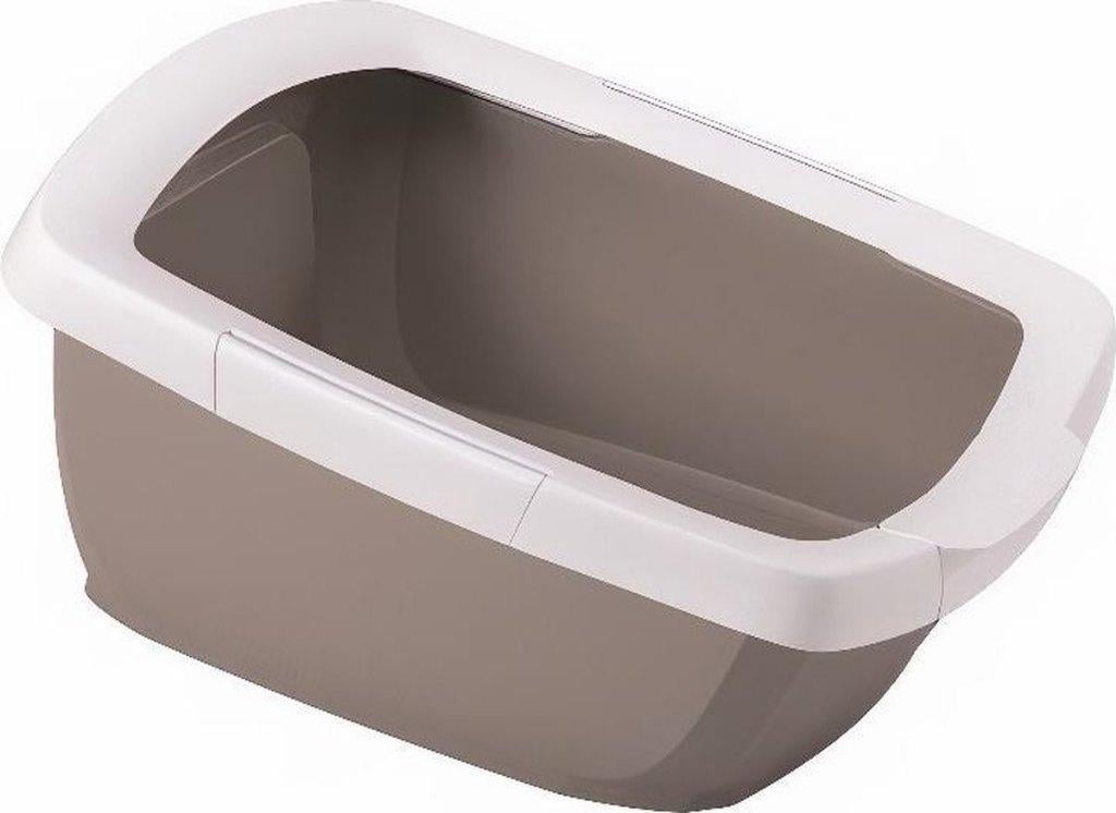 Imac Kattenbak Funny 62 x 49,5 x33cm Taupe/wit, Ophalen, Zo goed als nieuw, Open