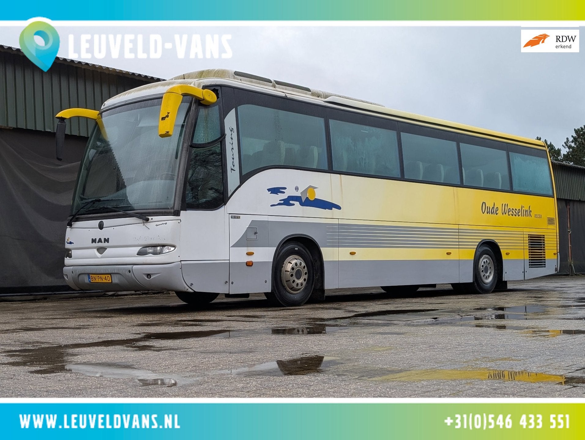 MAN A51 401PK 49 PERSONEN TOURINGCAR TAXIBUS AIRCO TV, 13230 kg, Achterwielaandrijving, Gebruikt, 11967 cc