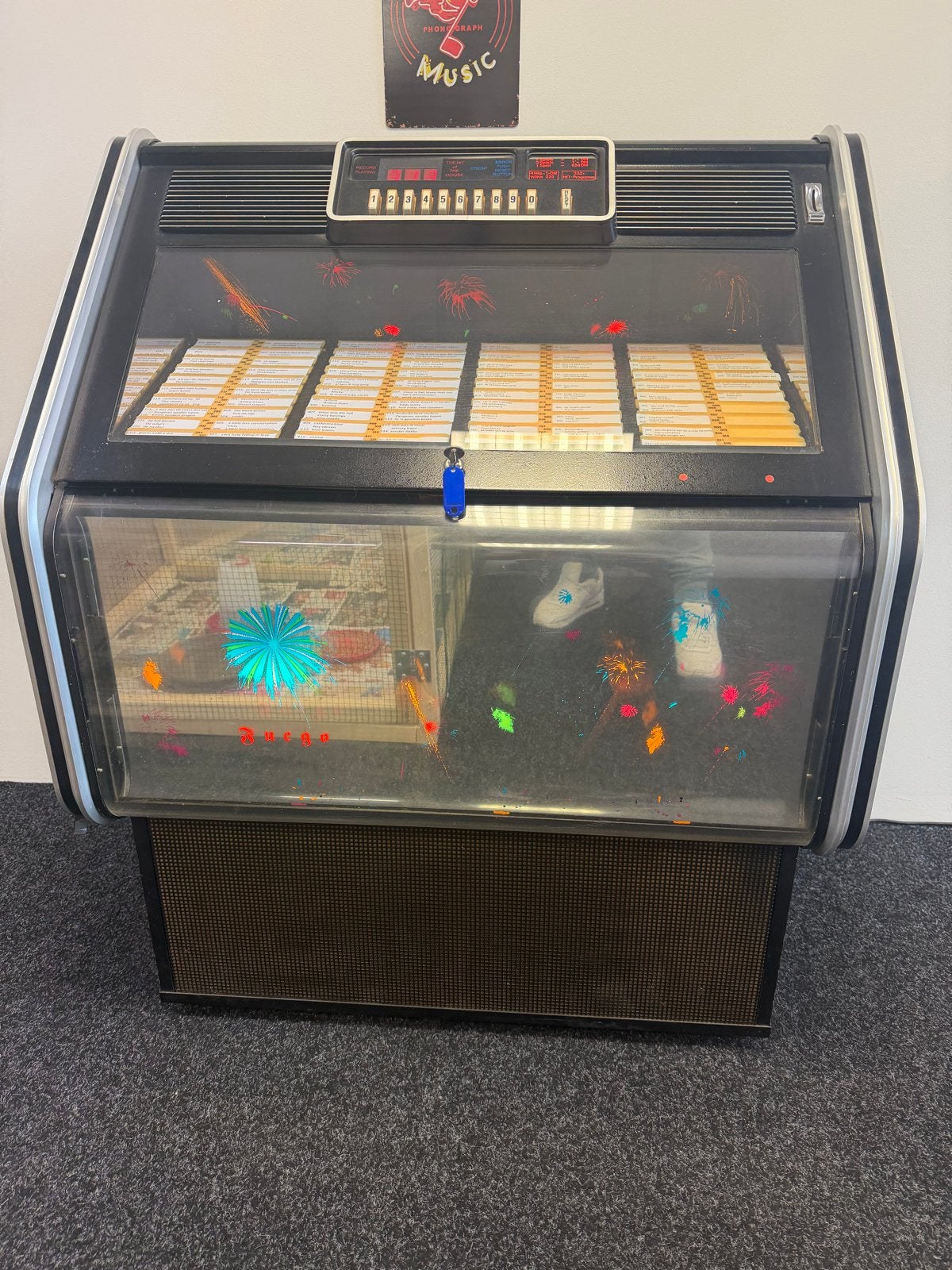Wurlitzer Fuego Jukebox - Perfect Geluid, 80 Singles, Gebruikt, Wurlitzer, 1970 tot heden, Ophalen