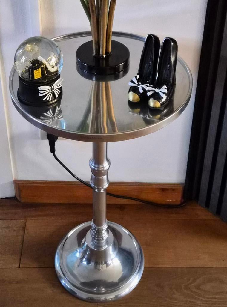 Riviera Maison Bijzettafel, Ophalen of Verzenden, Zo goed als nieuw, Rond, Minder dan 55 cm