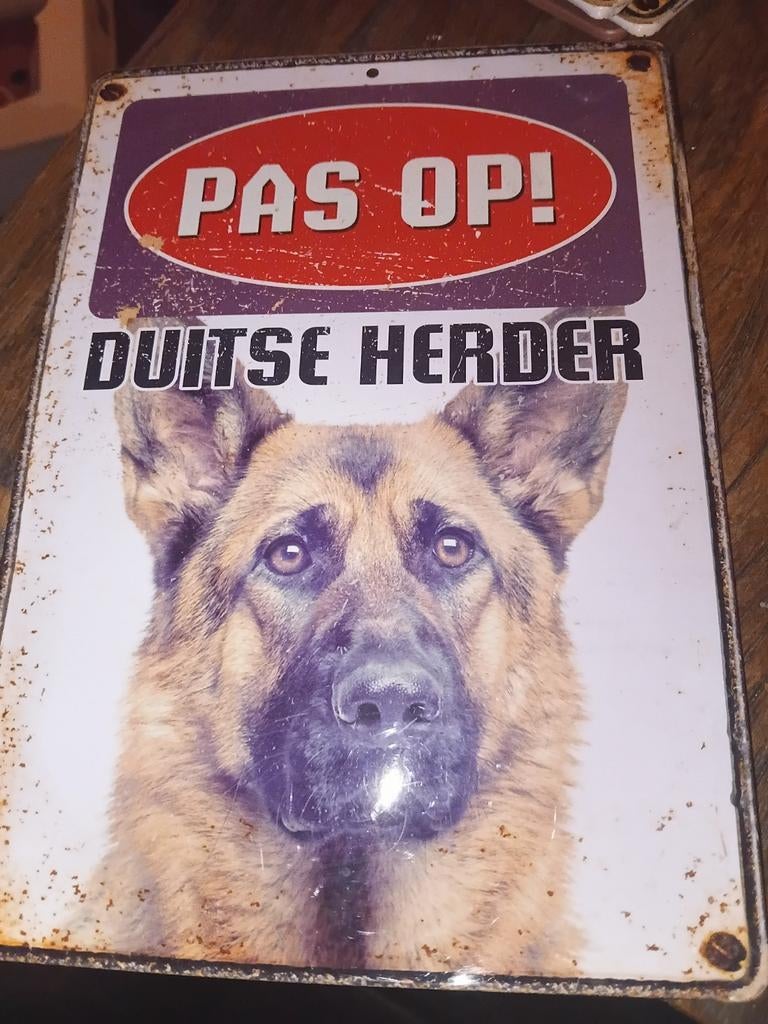 Pas Op! Diverse Honden waarschuwings waakbordjes metaal tuin, Ophalen of Verzenden, Nieuw
