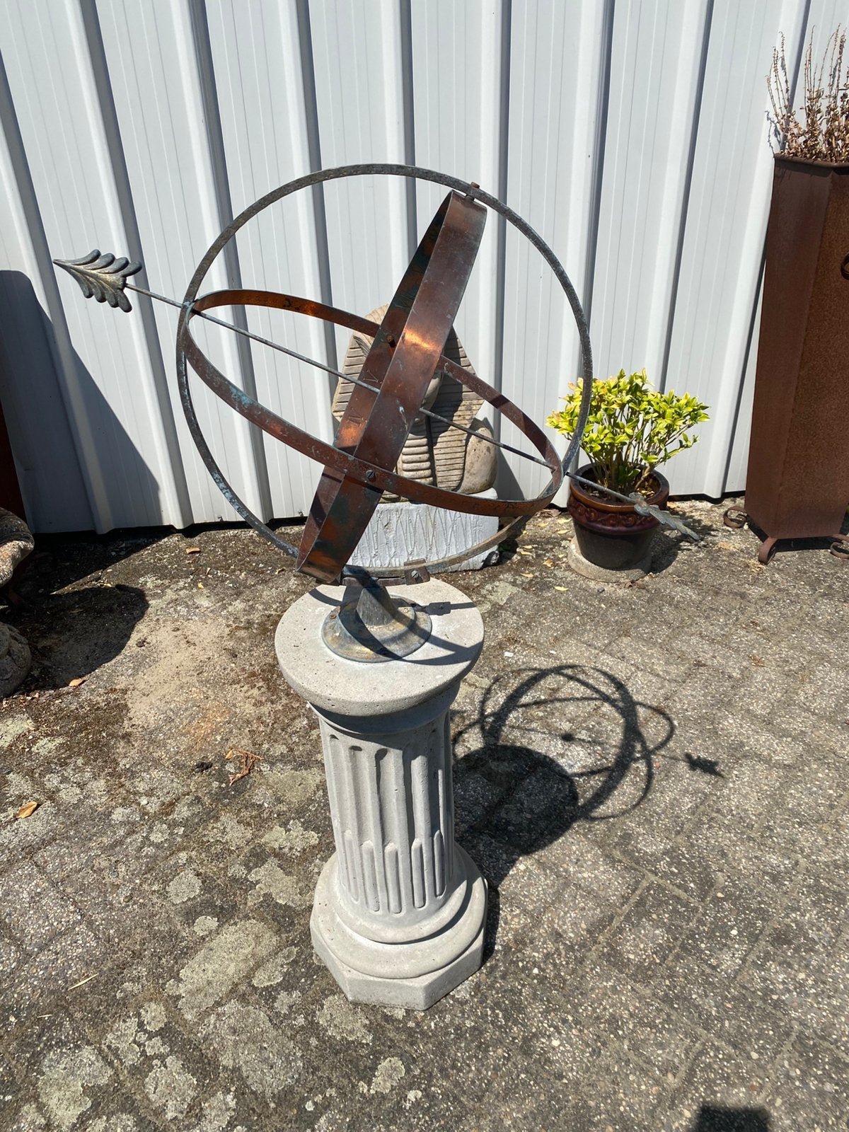 Prachtige zonnewijzer koper, Tuin en Terras, Zonnewijzers, Ophalen, Zo goed als nieuw