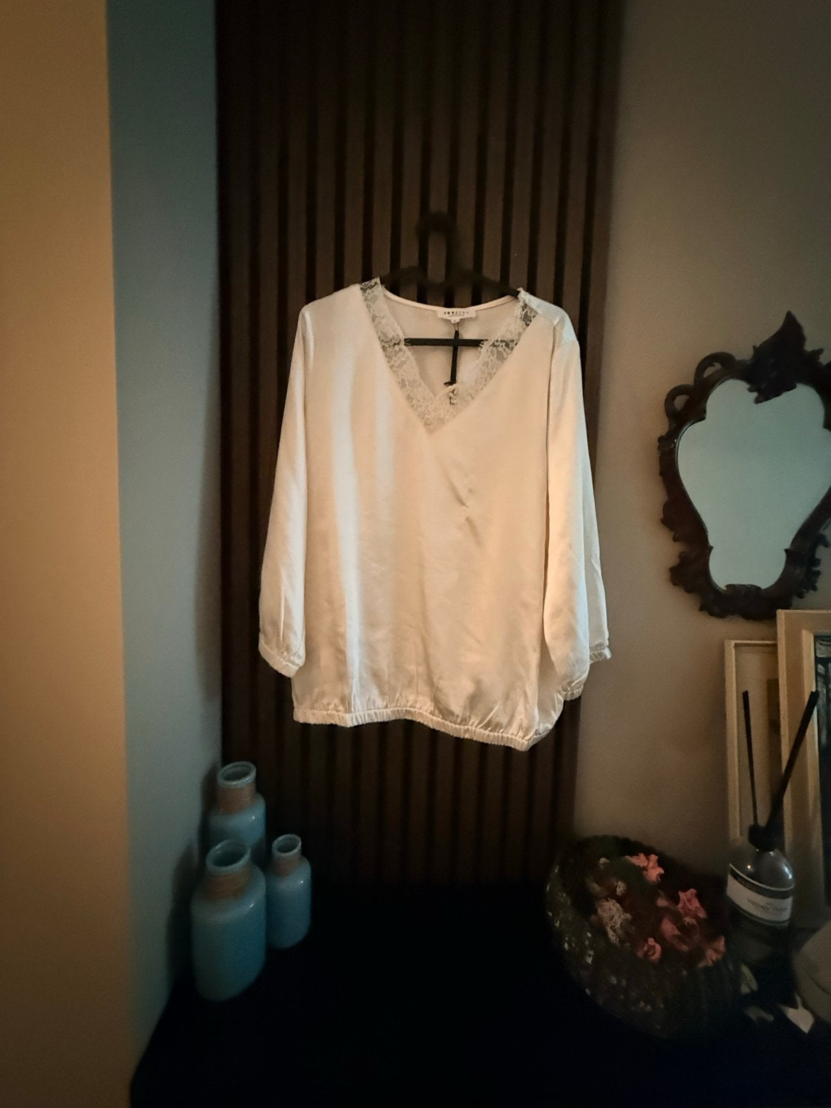Nieuwe Ivy Beau Amsterdam blouse met kant, maat 40, Ophalen of Verzenden, Nieuw, Maat 38/40 (M), Wit