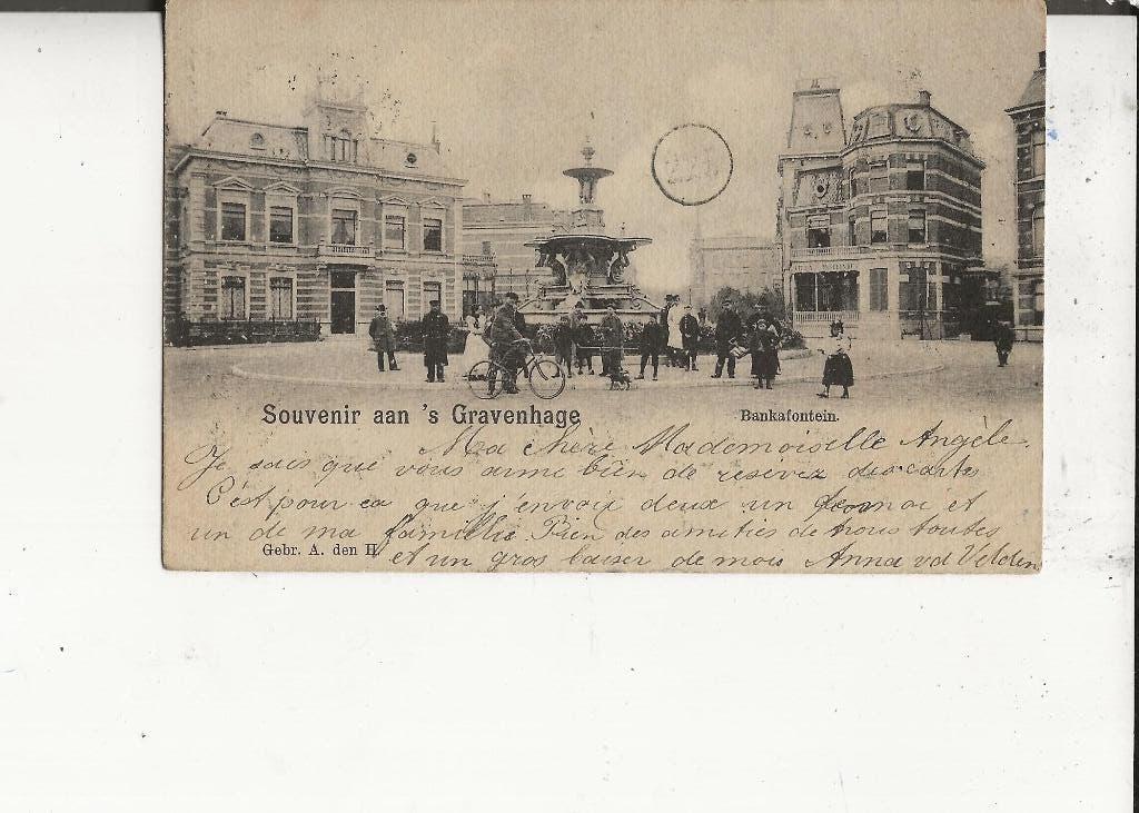 Den Haag Bankafontein frankering! 16 juli 1899, Ophalen of Verzenden, Voor 1920, Gelopen, Zuid-Holland