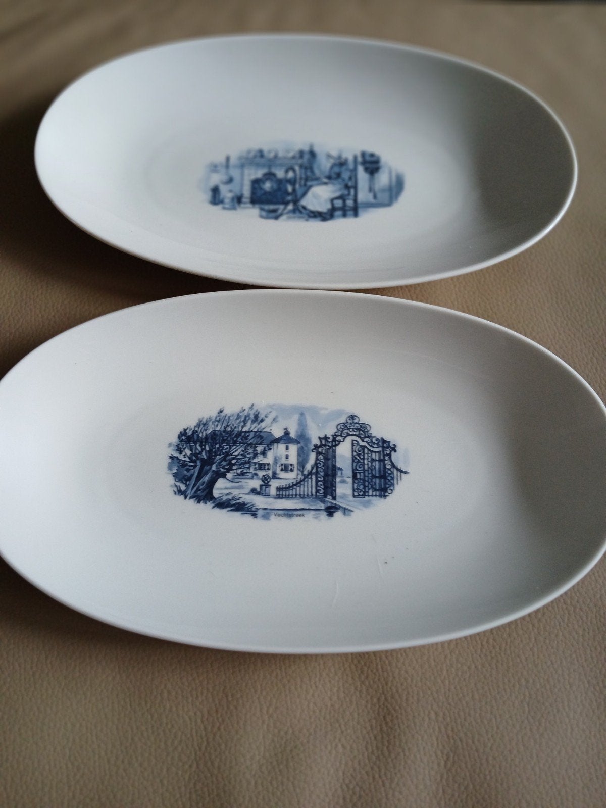 Twee vintage ovale schaaltjes van Elfenbein Weiden Bavaria, Verzenden