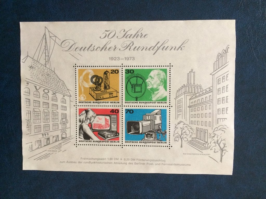 postzegel Duitsland 50 Jahre Duitscher Rundfunk 1973 Berlijn, Verzenden, BRD, Postfris