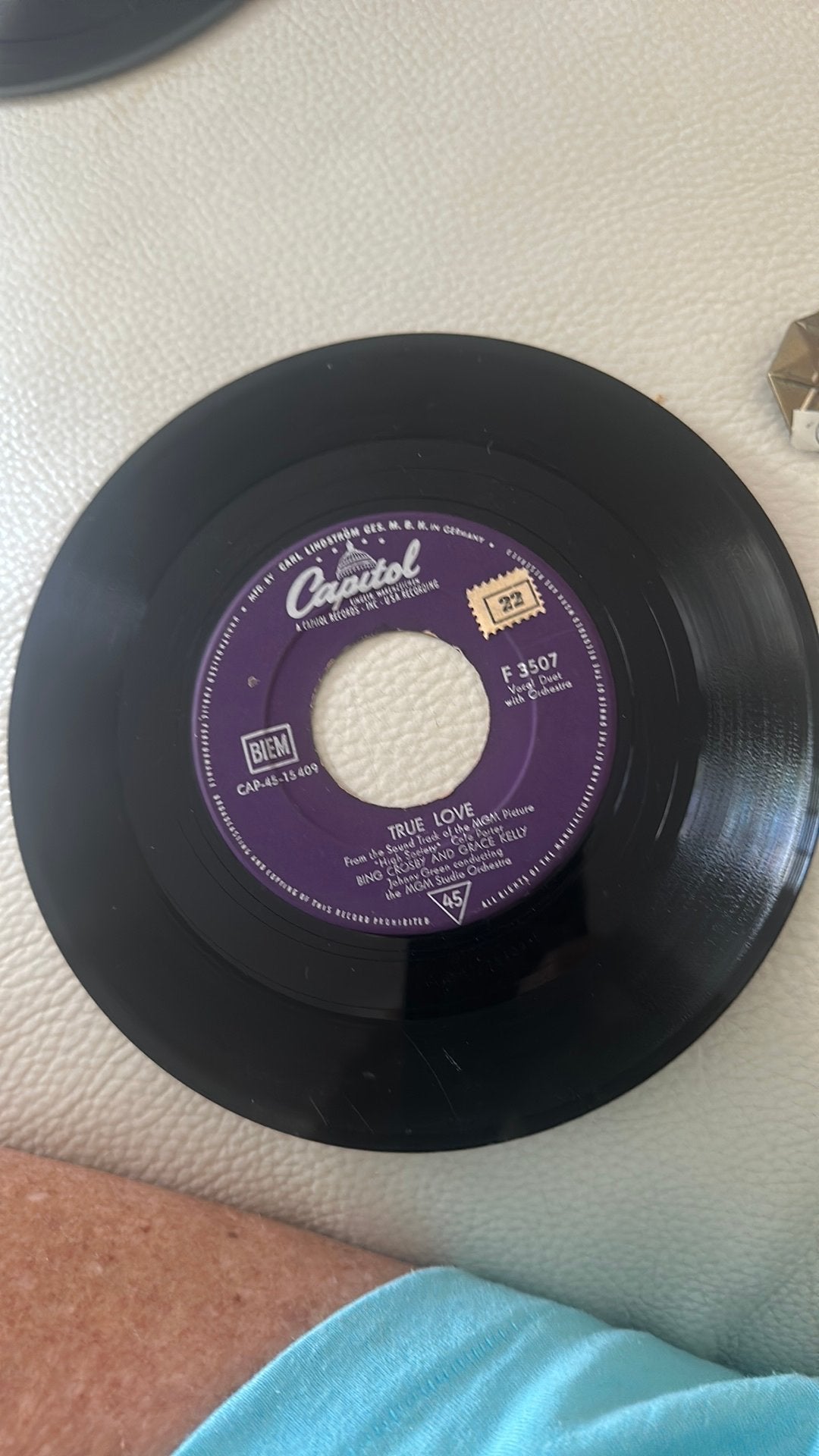 Vinyl single van Bing Crosby en Grace Kelly, Cd's en Dvd's, Gebruikt, Wereldmuziek, Originele persing, Ophalen of Verzenden