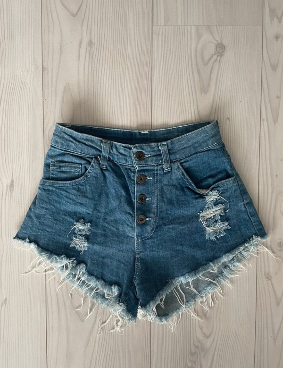 Spijkershort, Kort, Blauw, Ophalen of Verzenden, Zo goed als nieuw