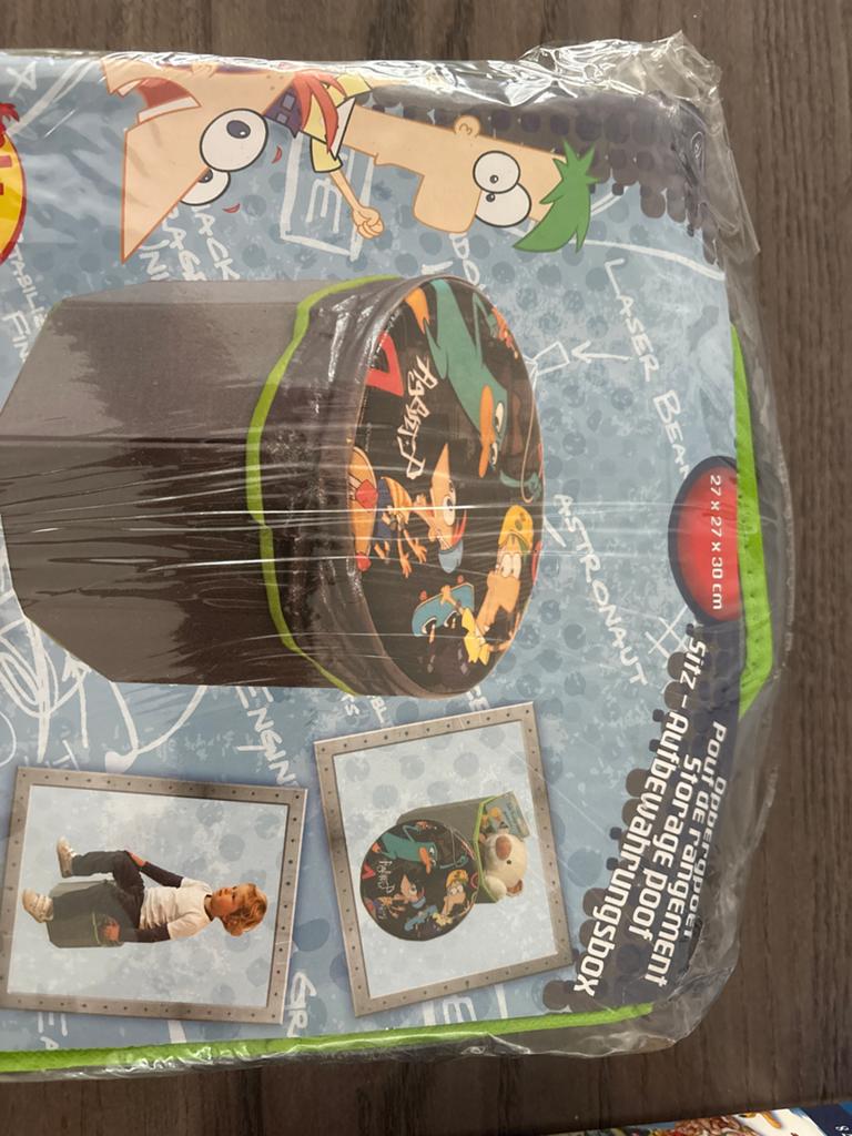 Phineas en Ferb Opbergpoef / Zitkist - Nieuw in verpakking, Ophalen of Verzenden, Nieuw, Jongen of Meisje