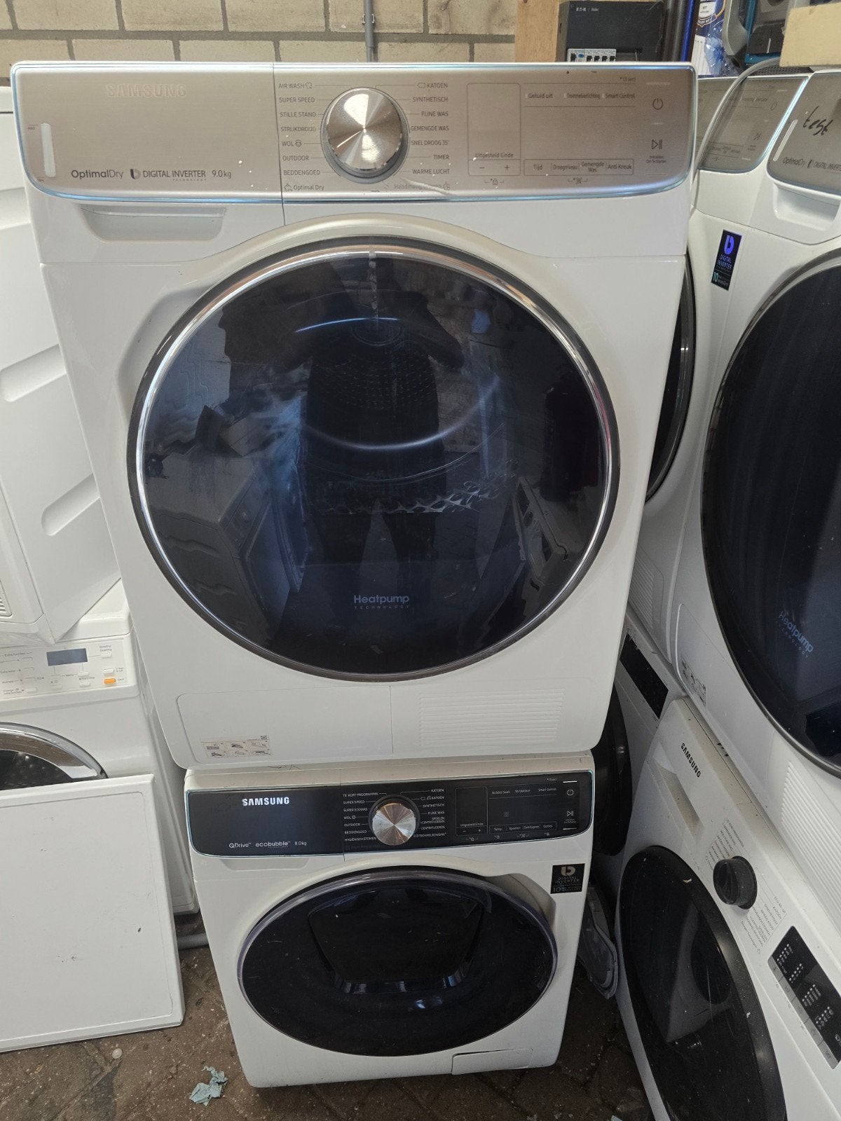 Samsung wasmachine en warmtepomp droger 9kg, Samsung, 8 tot 10 kg, Ophalen of Verzenden, Zo goed als nieuw