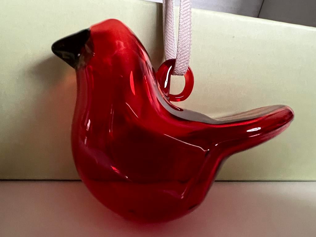 Set 3 Iittala Oiva Toika Mini Birds Fly Catcher Rood, Antiek en Kunst, Kunst | Designobjecten, Ophalen of Verzenden