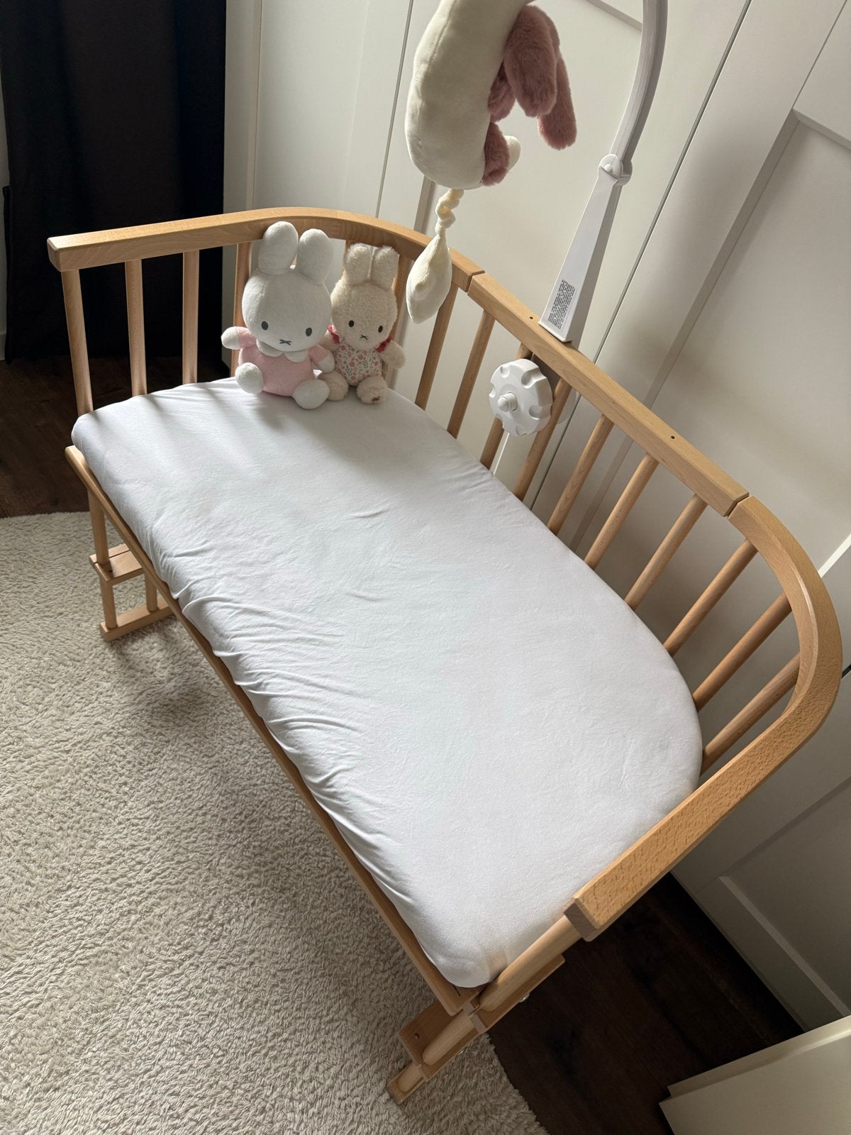 Stokke Sleepi Mini Wieg - Natuurlijk Hout, Ophalen, Zo goed als nieuw