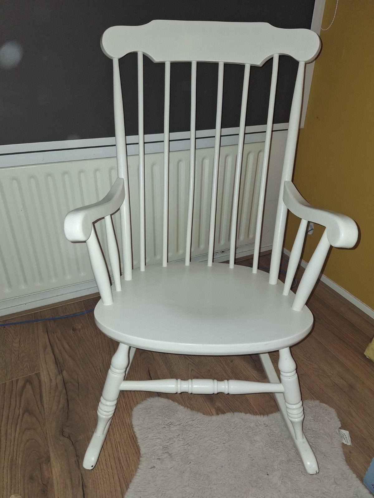 Witte schommelstoel voor babykamer, Ophalen, Gebruikt, Stoel