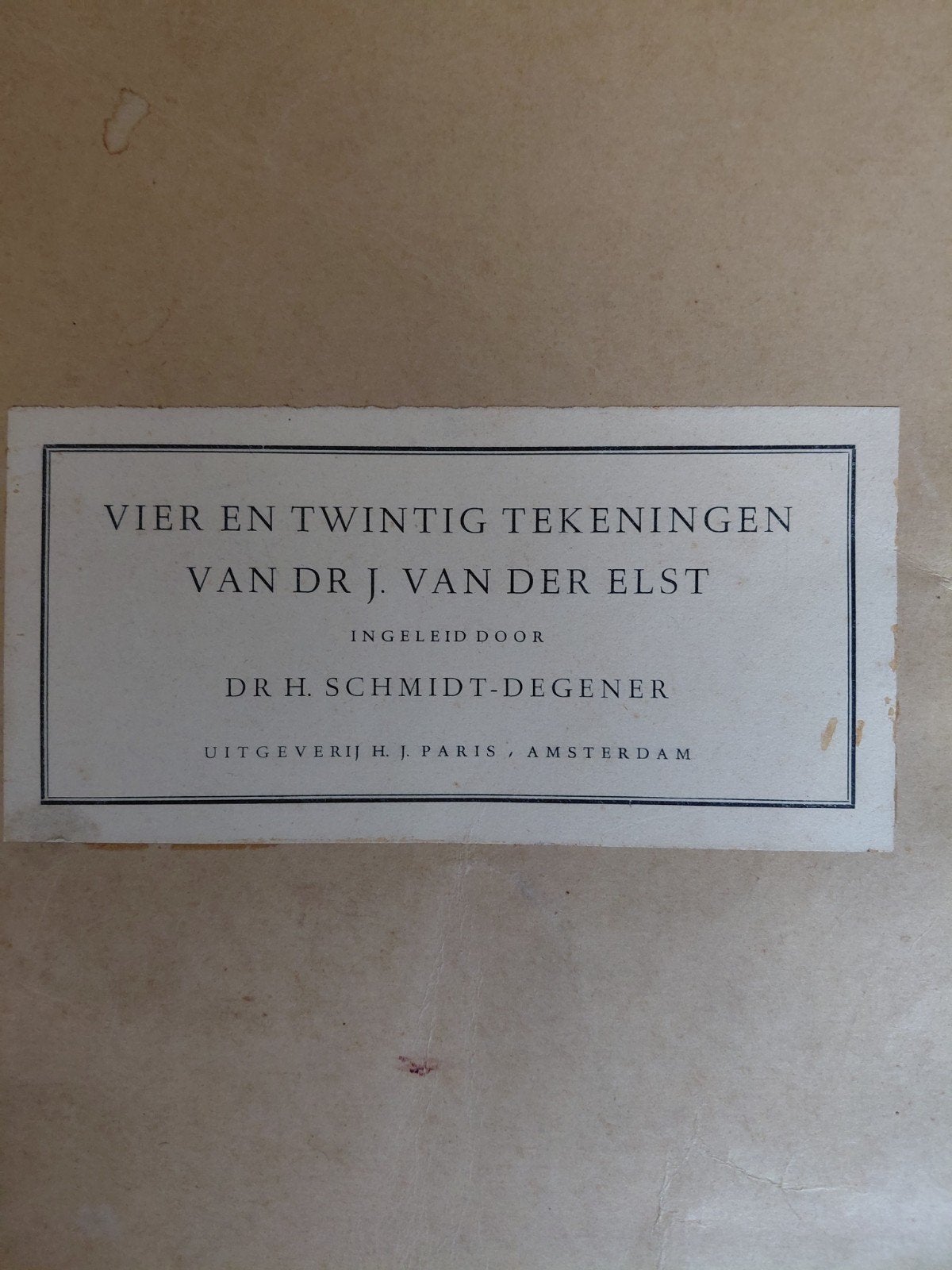 Tekeningen 24 van Dr. J. van der Elst - Uitgeverij H.J. Pari, Antiek en Kunst, Kunst | Tekeningen en Foto's, Ophalen of Verzenden