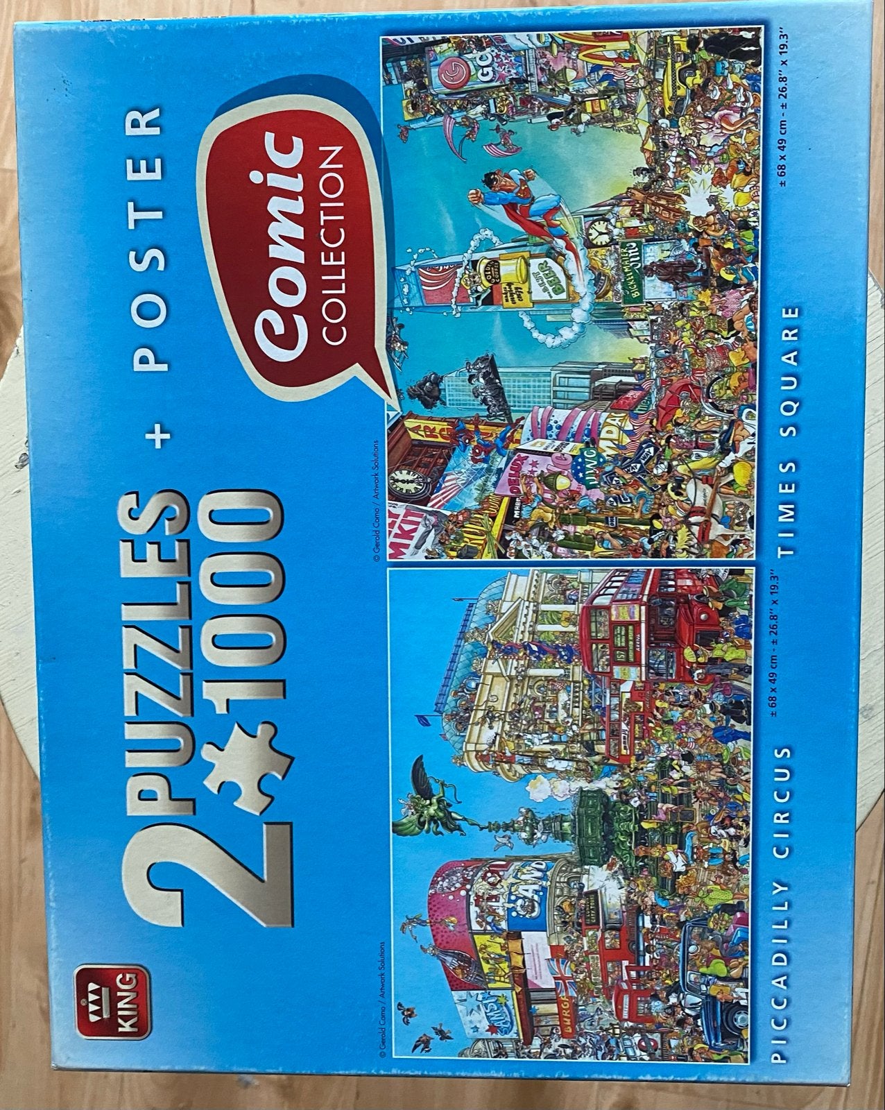 King Comic Collection 2x1000 stukjes puzzel met poster, Een of twee spelers, Ophalen of Verzenden, Nieuw