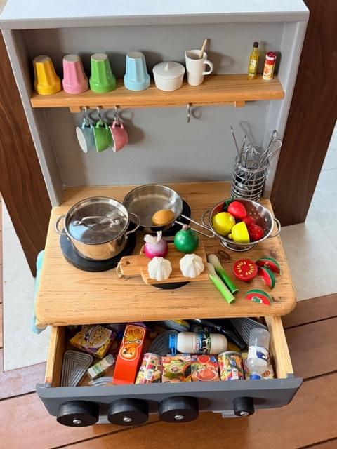 Houten complete kinderkeuken met accesoires, Ophalen, Gebruikt, Hout, Speelkeuken