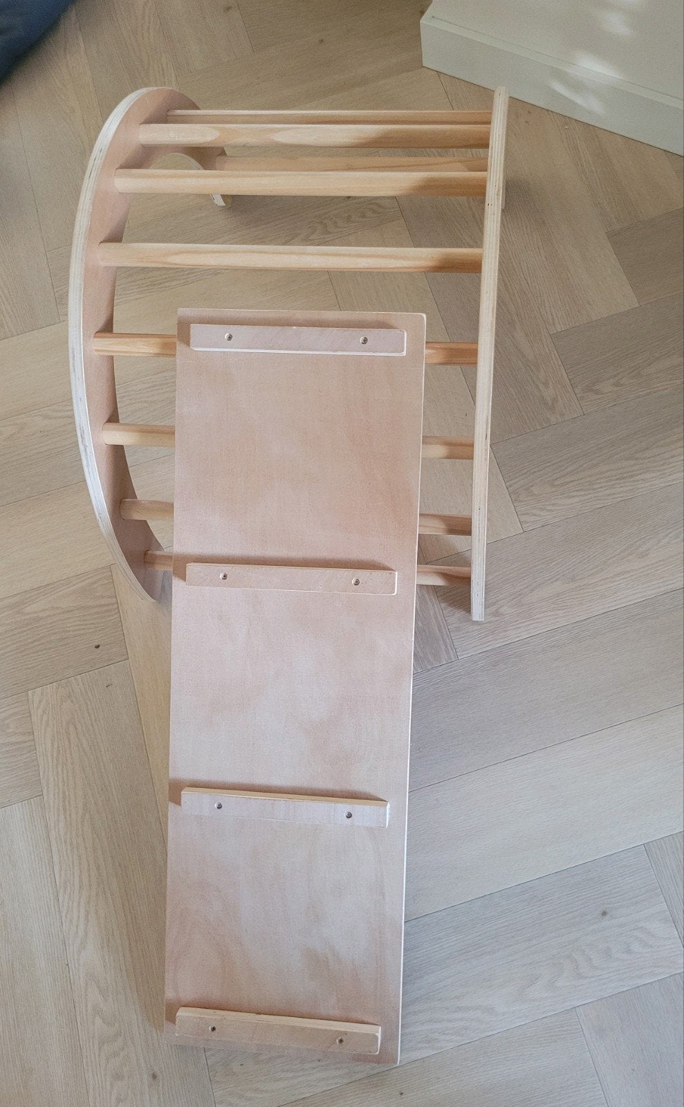 Houten peuter klimrek met glijbaan/klimplank, Kinderen en Baby's, Ophalen, Gebruikt, Glijbaan