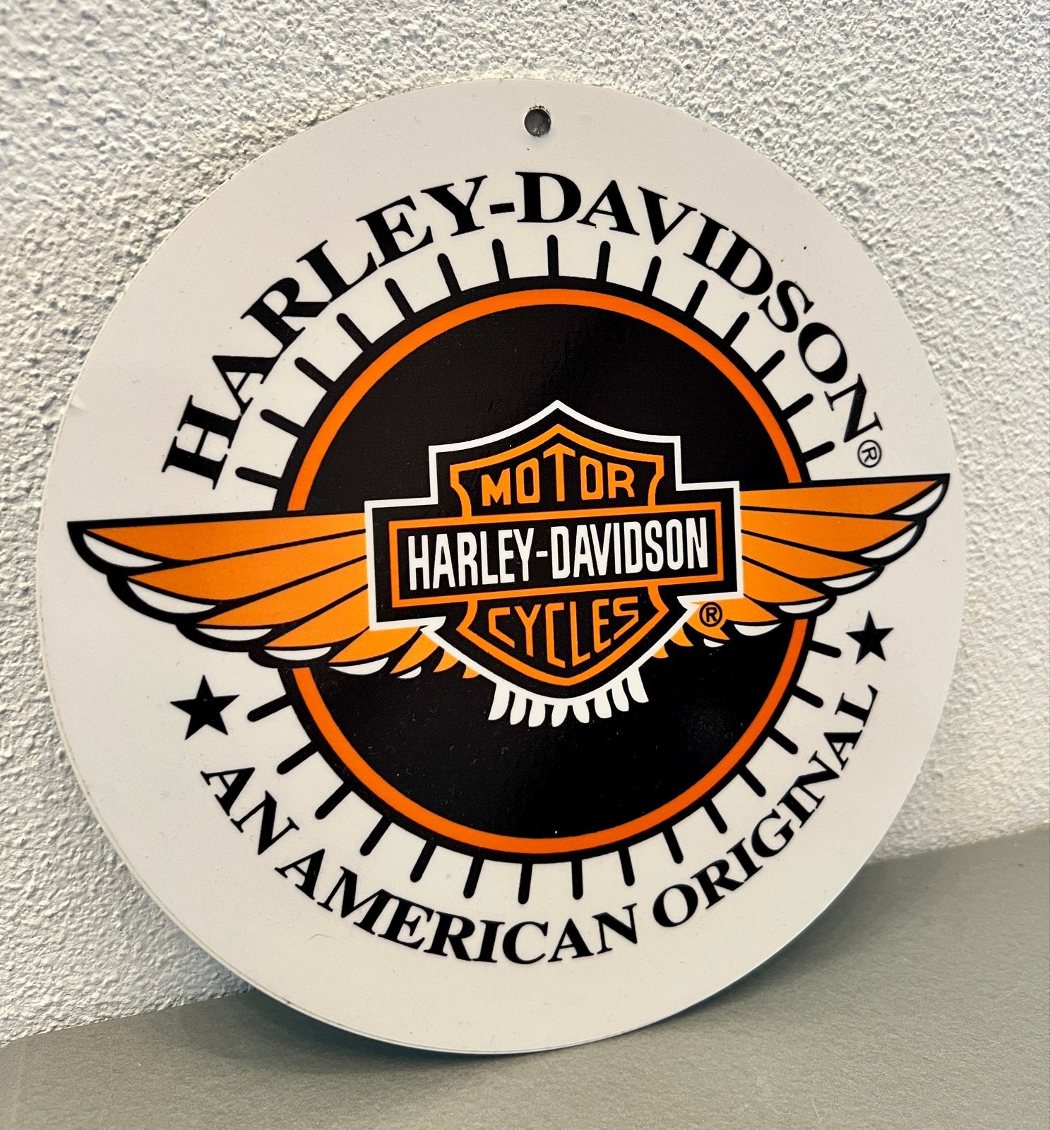 Harley-Davidson metalen bord - 20 cm doorsnede, Ophalen of Verzenden, Zo goed als nieuw, Motoren