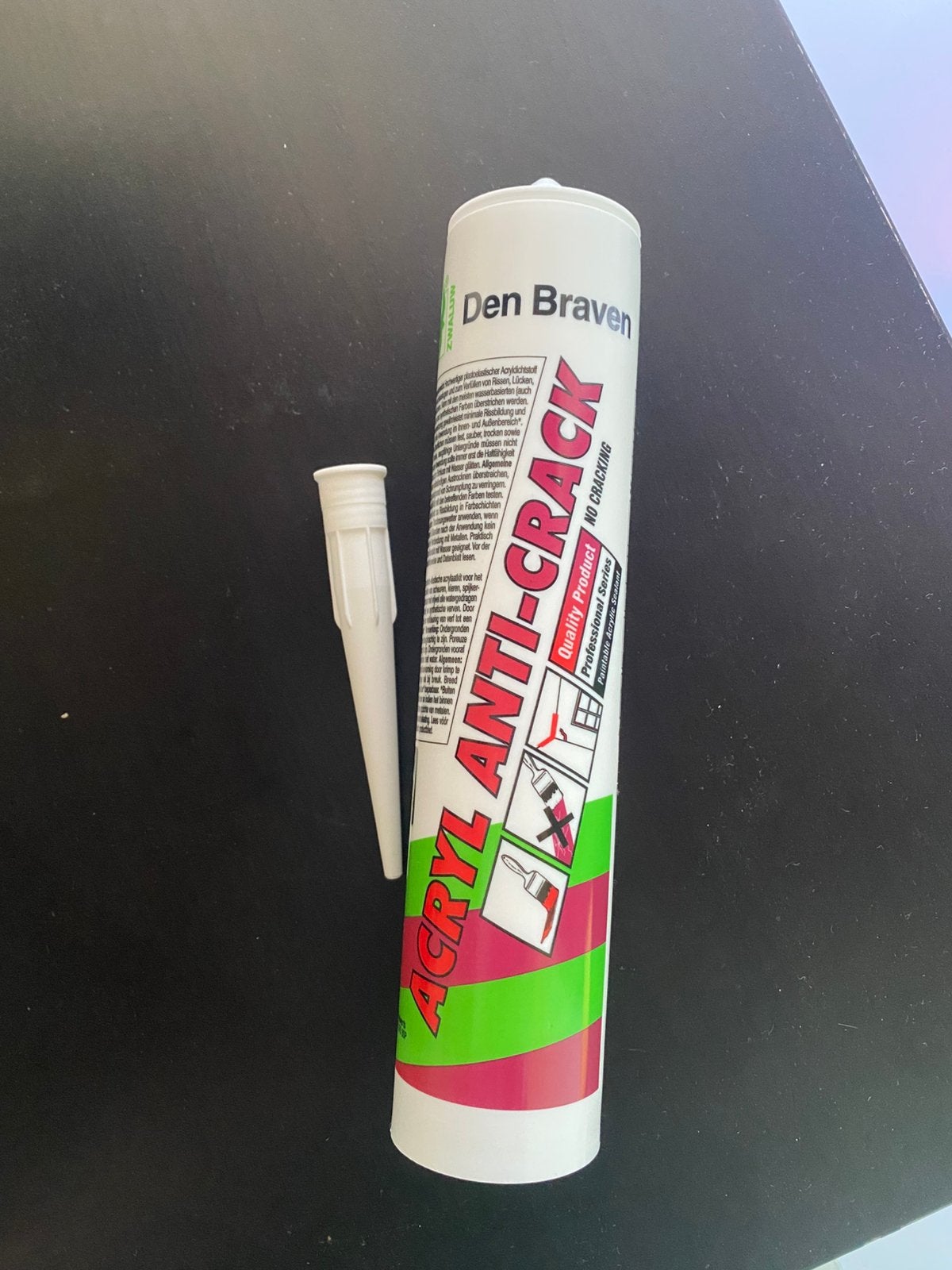 8x Acrylaatkit anti-crack, Wit, Zwaluw Den Braven, Minder dan 4 cm, Overige materialen, Ophalen of Verzenden, Zo goed als nieuw