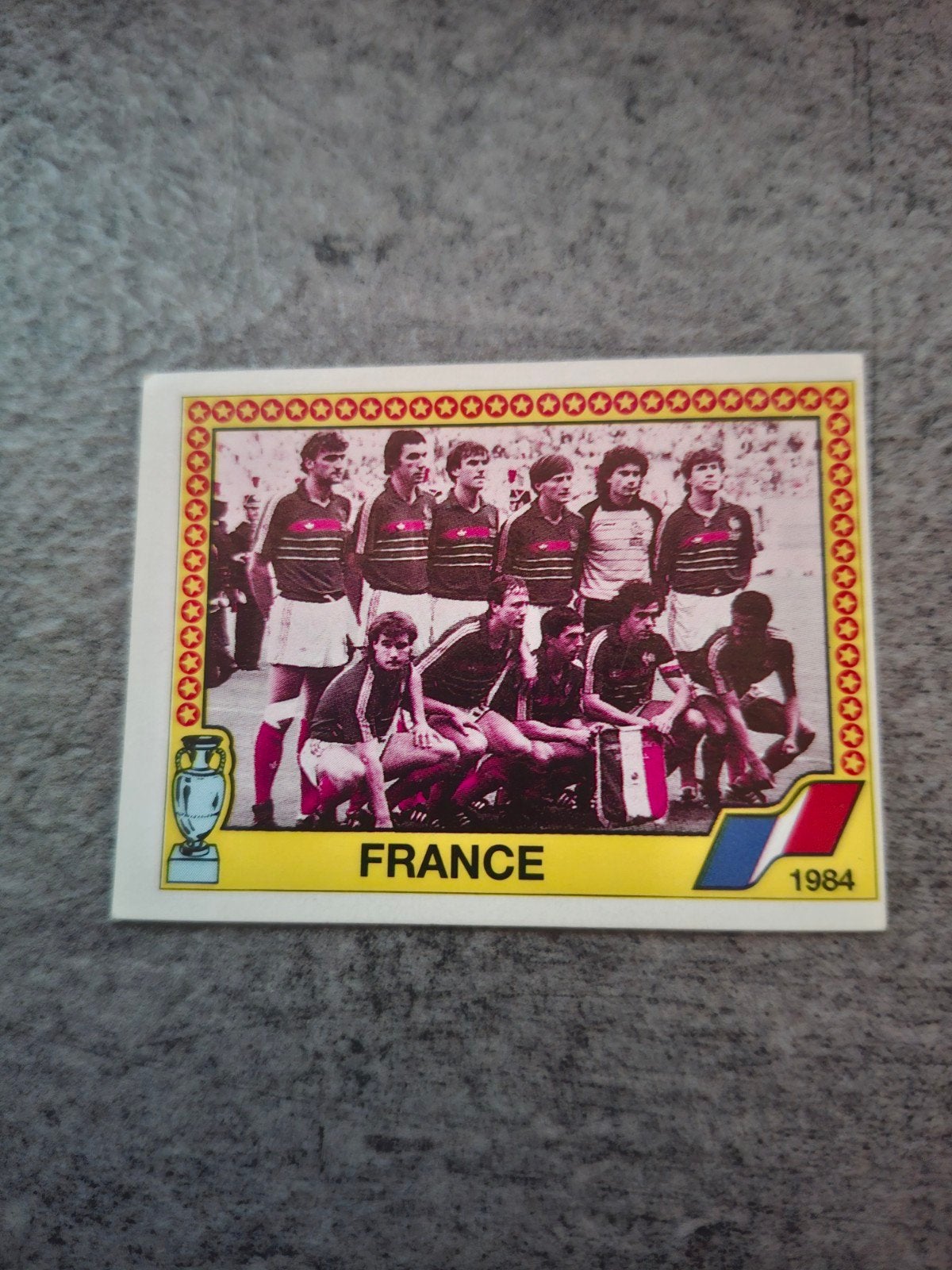 Panini Euro 88 Duitsland. Historiesticker Frankrijk 1984., Ophalen of Verzenden, Zo goed als nieuw, Sticker