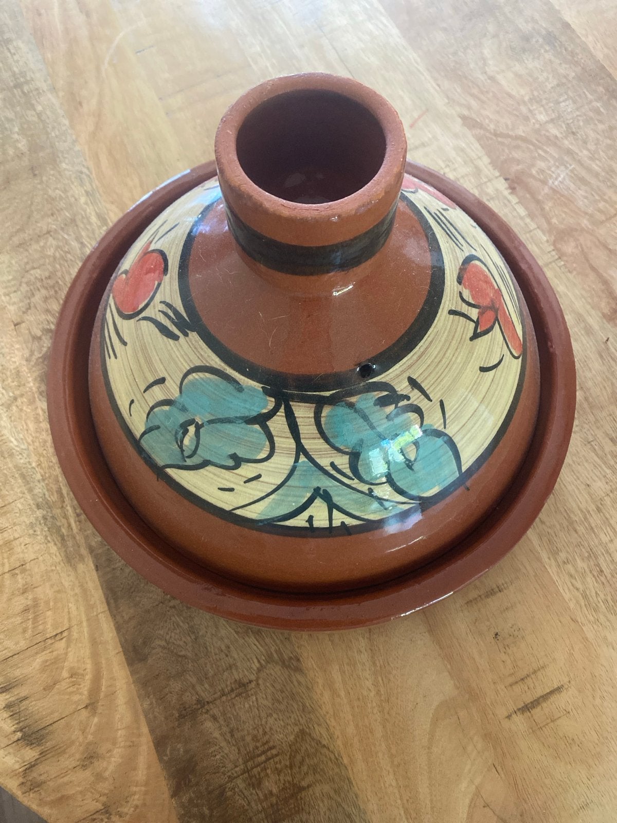 Mooie handgemaakte tajine, Overige typen, Ophalen of Verzenden, Zo goed als nieuw, Steen/keramiek