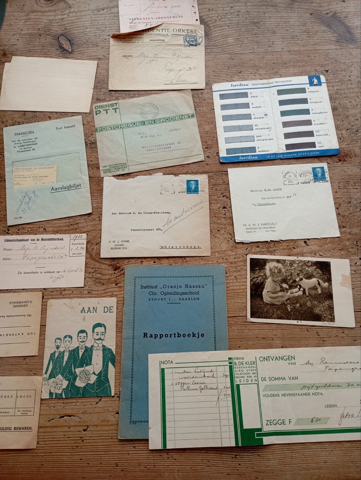 Vintage Stapel documenten diverse igst, Ophalen of Verzenden