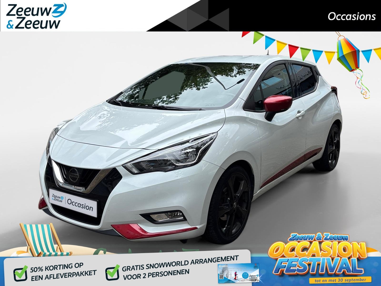 Nissan Micra 0.9 IG-T N-Connecta | CRUIS CONTROLE | ACHRUITR, Stof, Gebruikt, 525 kg, Wit