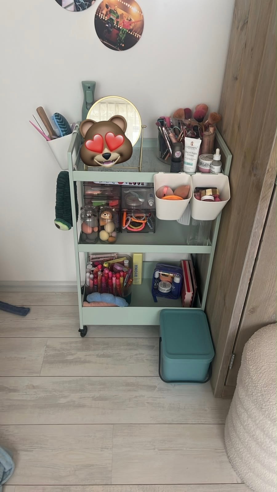 IKEA Nissafors roltafel - Mintgroen, Ophalen, Zo goed als nieuw