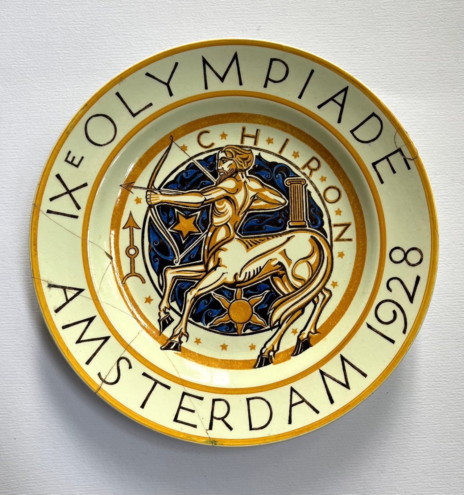 Wandbord IXe Olympiade in Amsterdam 1928, Ophalen of Verzenden