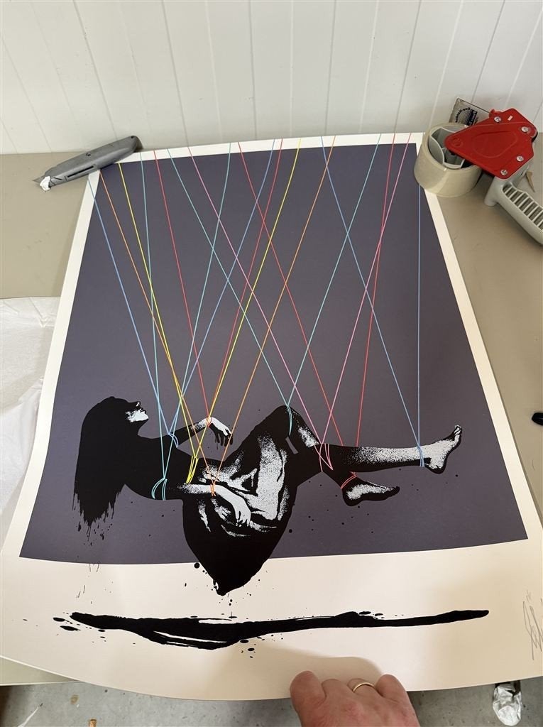 Poster met handtekening - Eelus Suspender Signed Art Print U, Ophalen of Verzenden, Nieuw, A1 t/m A3, Film en Tv