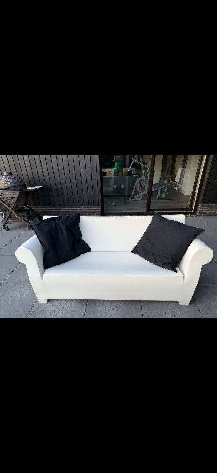 Zgan Kartell Bubble Club bank wit, Tuin en Terras, Ophalen, Zo goed als nieuw, Bank