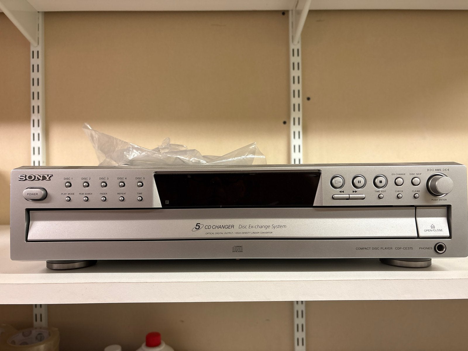 Sony CDP-CE375 5-CD Wisselaar Compact Disc Speler, Ophalen, Gebruikt, Sony, Wisselaar
