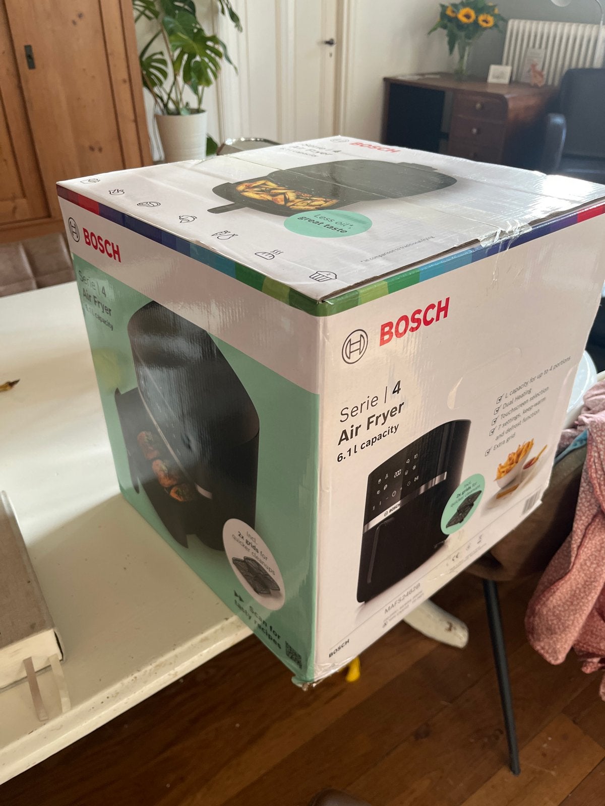 Bosch Serie 4 Airfryer 6.1L - Nieuw in doos, Ophalen of Verzenden, Nieuw, Airfryer, 1500 gram of meer