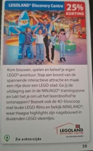 LEGOLAND Discovery Centre Scheveningen kortingsbon, Drie personen of meer, Kortingskaart