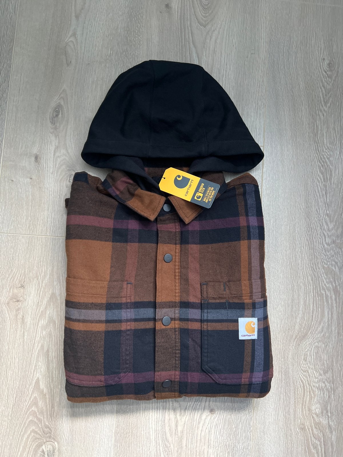 Carhartt rugged flex flannel fleece lined hooded jacket(new), Ophalen of Verzenden, Nieuw, Maat 48/50 (M), Meerkleurig