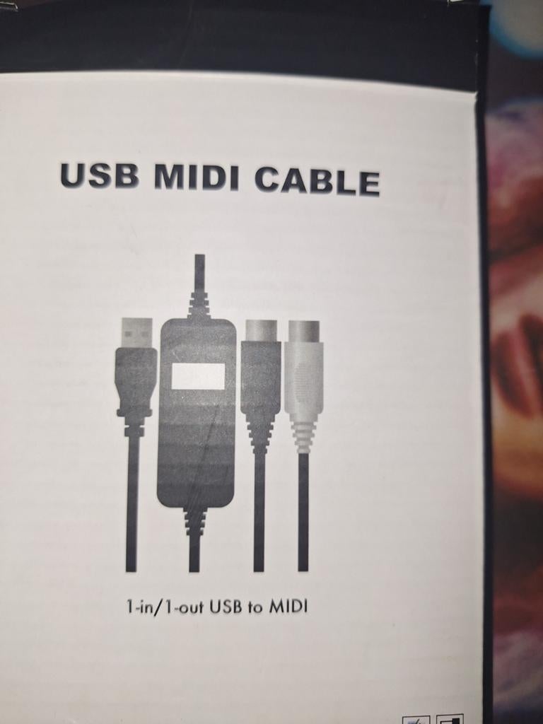USB MIDI Kabel 2x DIN5 IN/OUT FORE MIDI Interface Converter, Ophalen of Verzenden, Zo goed als nieuw