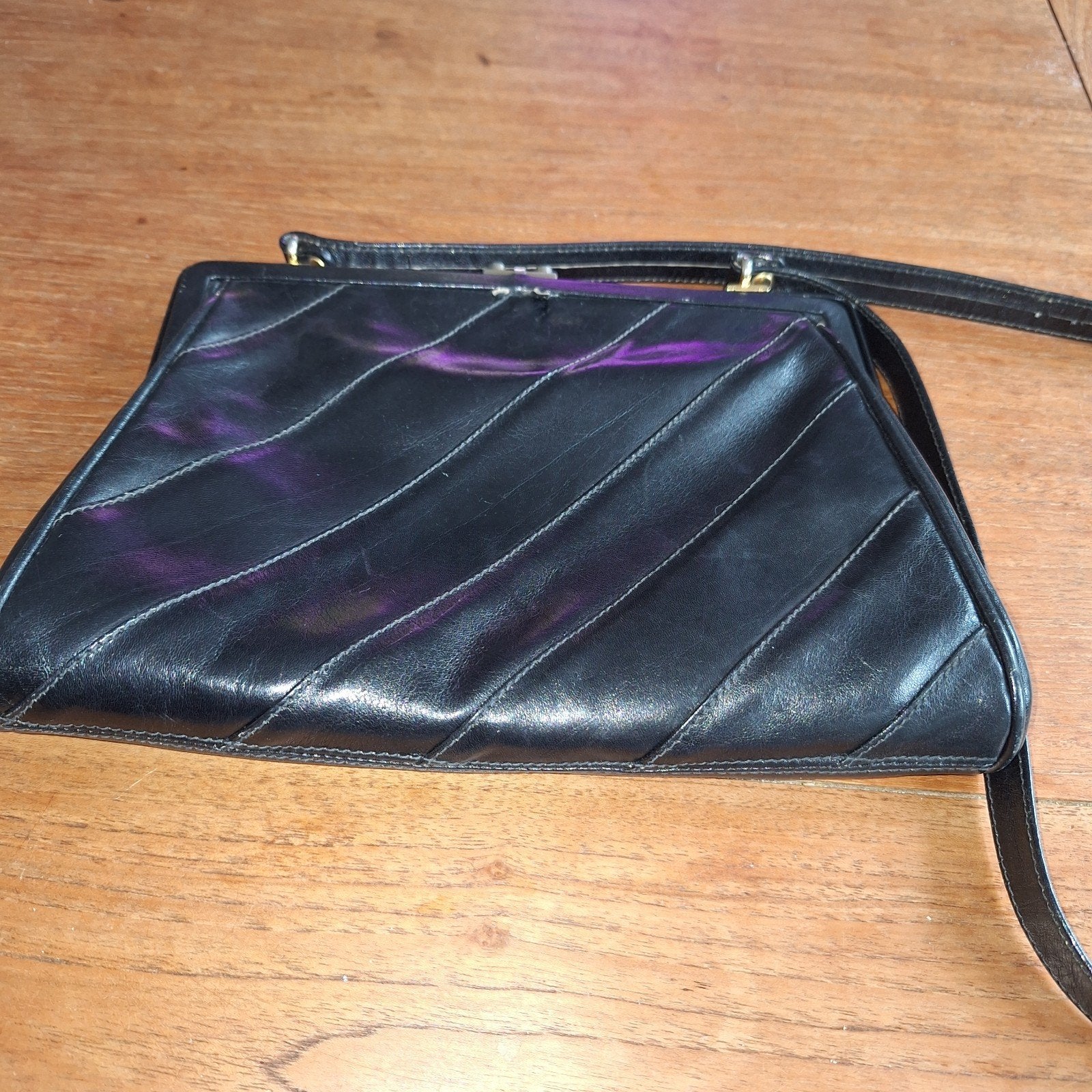 Zwarte vintage handtas van Assima Creations, Sieraden, Tassen en Uiterlijk, Tassen | Damestassen, Ophalen of Verzenden, Gebruikt