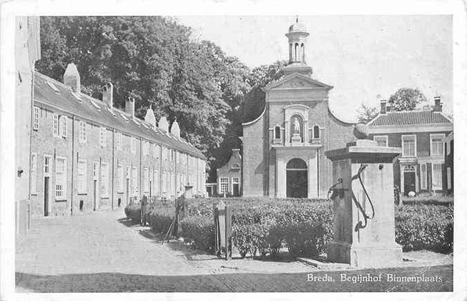 301-379-017 Breda Begijnhof Binnenplaats, Verzenden, Voor 1920, Noord-Brabant