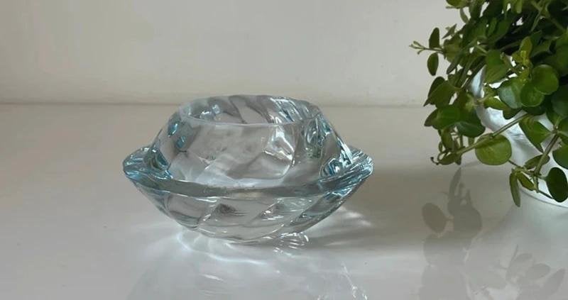 Royal Copenhagen waxinelichthouder, Waxinelichthouder, Ophalen of Verzenden, 6 cm, Glas