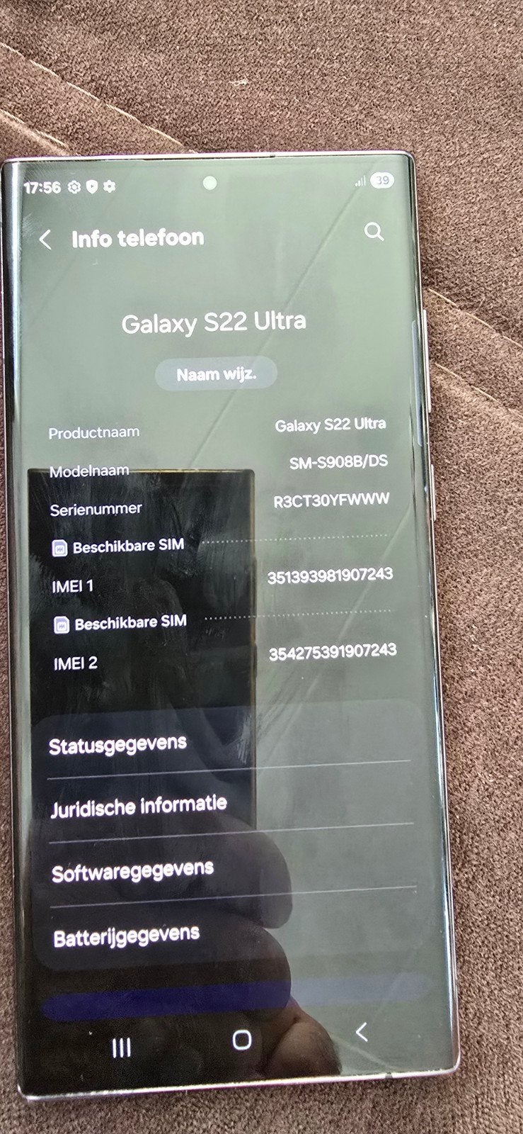 SAMSUNG GALAXY S22 ULTRA, Telecommunicatie, Mobiele telefoons | Overige merken, Ophalen, Overige modellen, Zo goed als nieuw, Zonder simlock