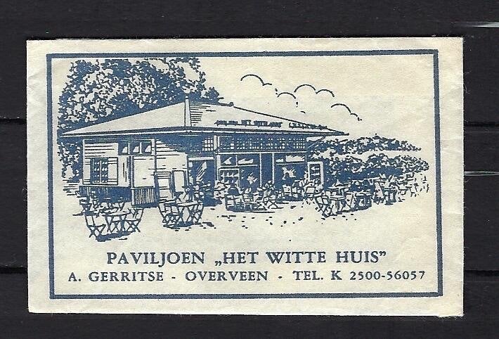 307 Overveen paviljoen HET WITTE HUIS, Ophalen of Verzenden, Nederland