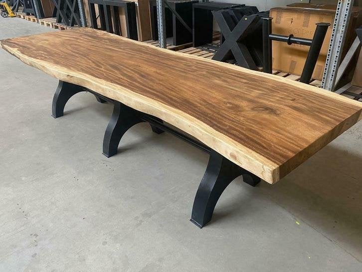 Tafel | Eettafel blad van Suar hout | 180 tot 700 cm lang |, Huis en Inrichting, Tafels | Eettafels, Niet ingevuld, Nieuw, Vijf personen of meer