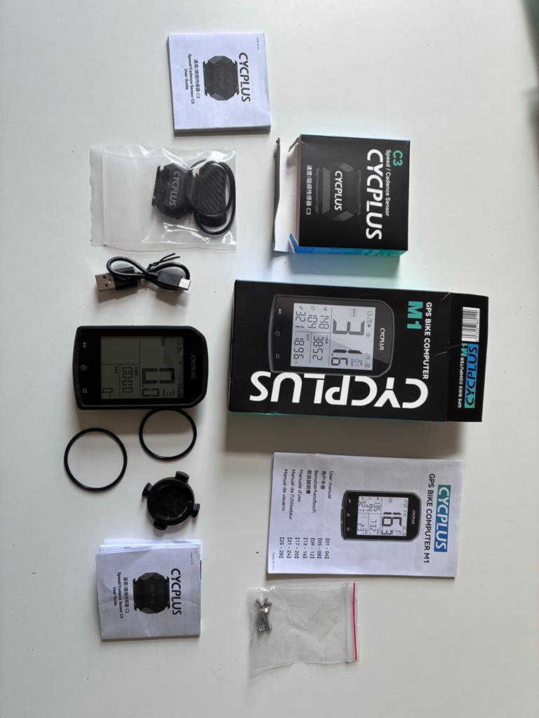 CYCPLUS GPS Fietscomputer M1 met Snelheids-/Cadanssensor, Fietsen en Brommers, Ophalen of Verzenden, Cadanssensor, Zo goed als nieuw
