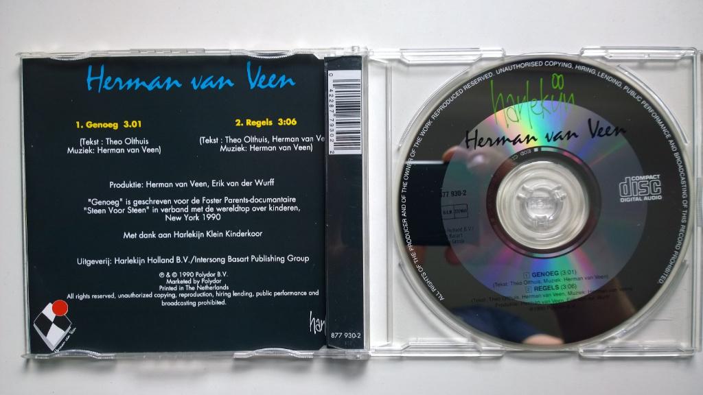 Herman van Veen - Genoeg, Maxi-single, Ophalen of Verzenden, Zo goed als nieuw, 1 single