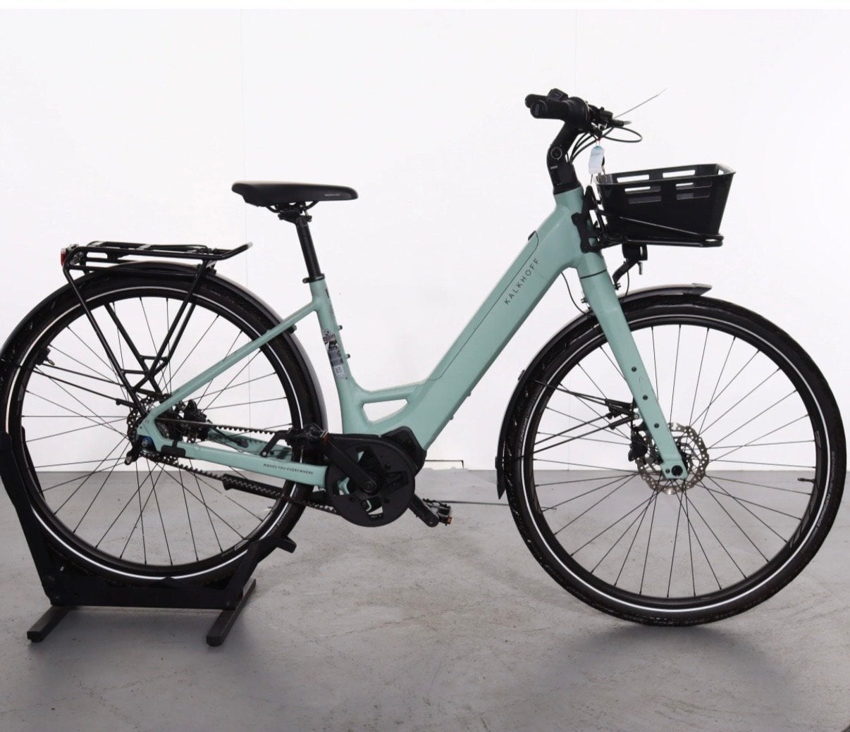 Kalkhoff E-bike met mandje en kettingslot, 50 tot 53 cm, Schijfrem, Ophalen, Overige merken