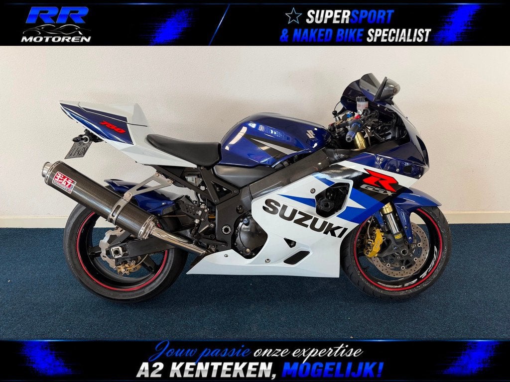 Suzuki Sport GSX R 750 K5 / BLAUW - WIT / TOP CONDITIE, Motoren, Motoren | Suzuki, Sportuitlaat, Bedrijf, Meer dan 35 kW, 749 cc